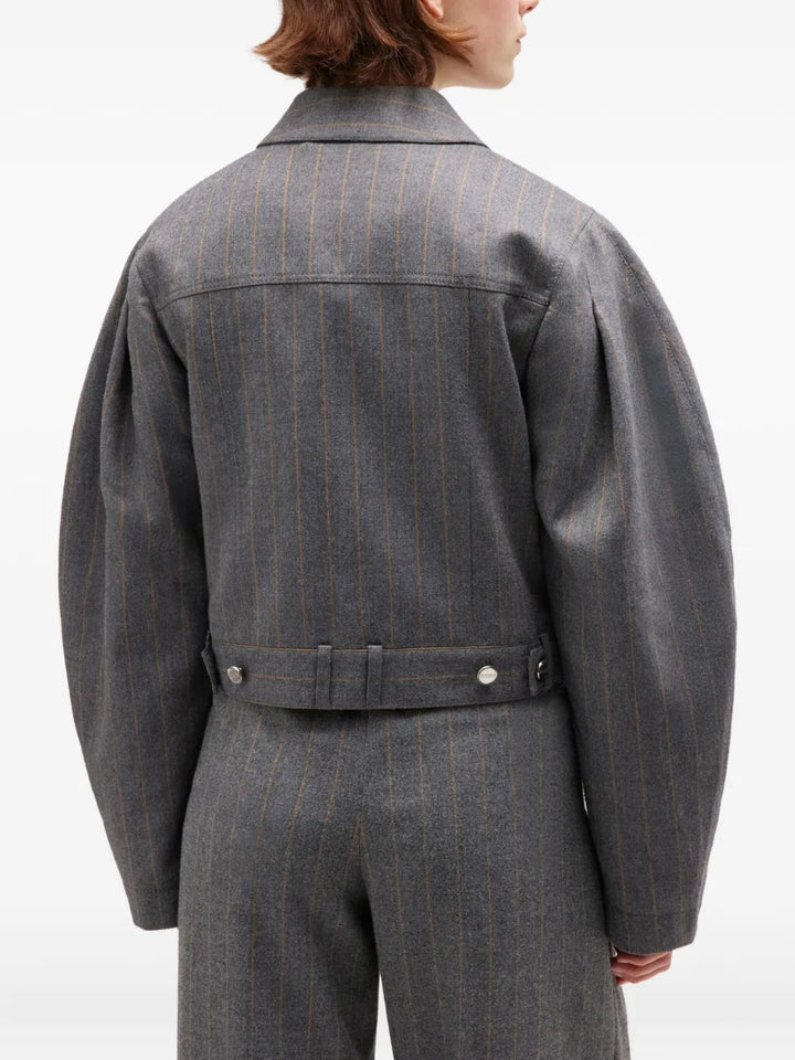 Brushed Wool Stripe Jacket
