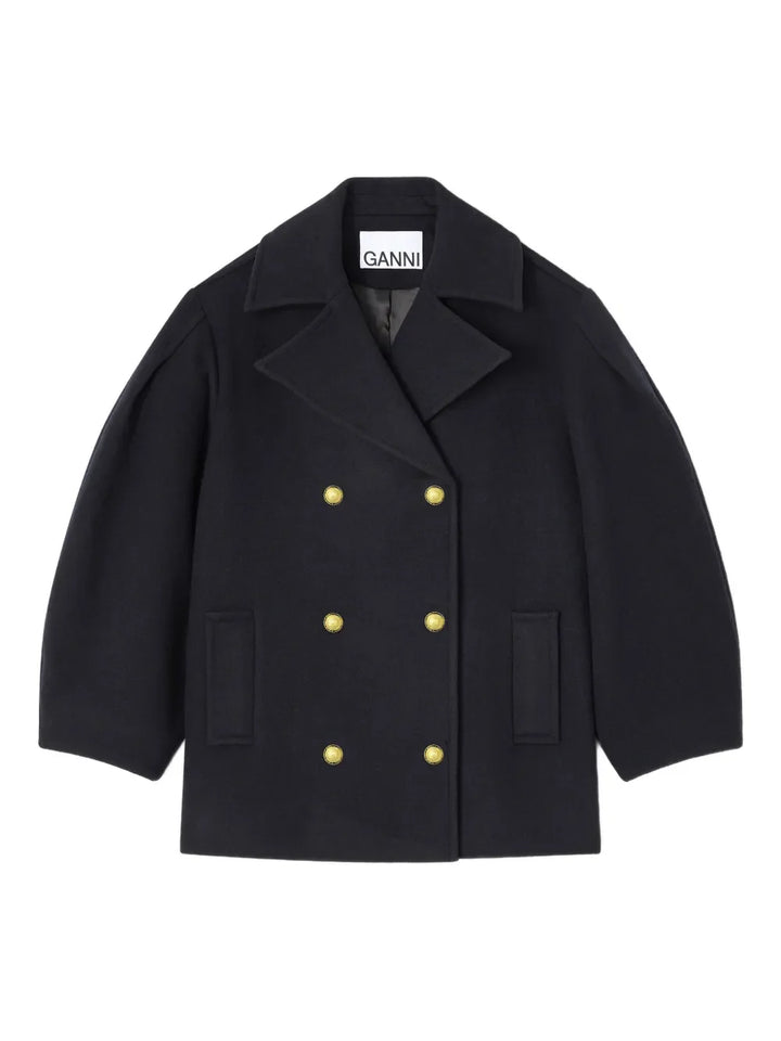 Áo khoác midi bằng len Peacoat