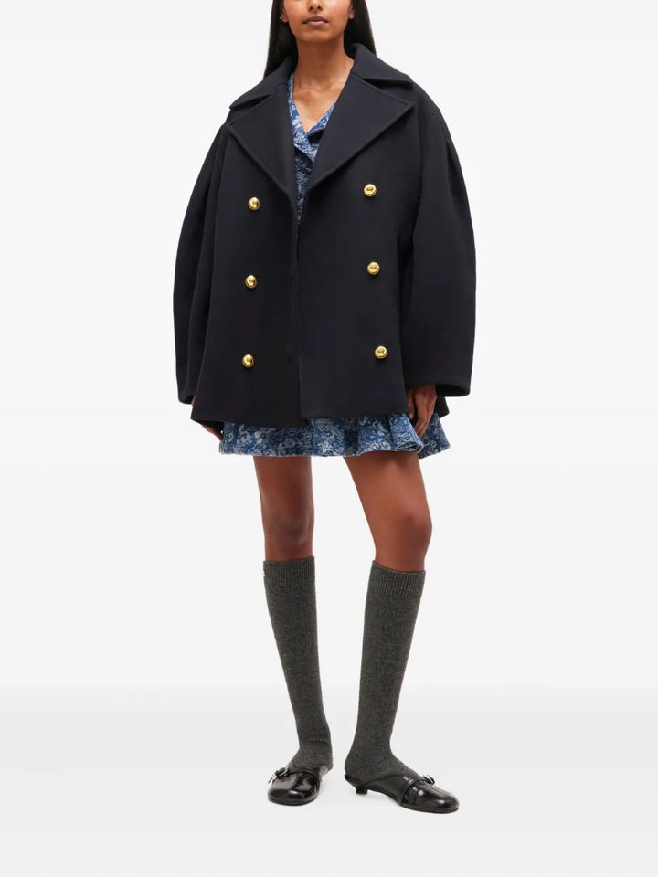 Áo khoác midi bằng len Peacoat