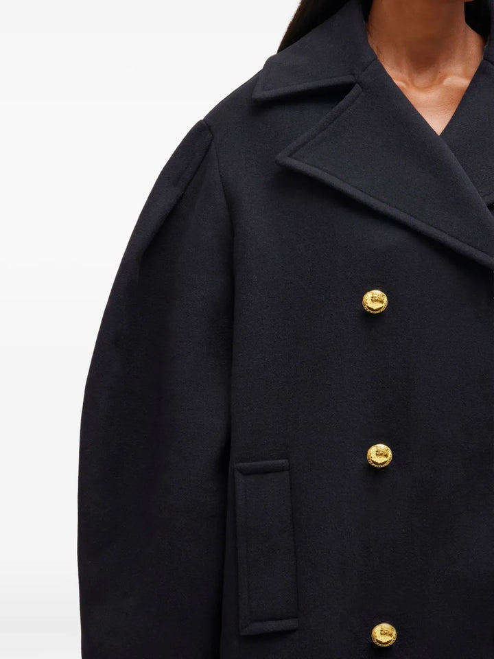 Áo khoác midi bằng len Peacoat