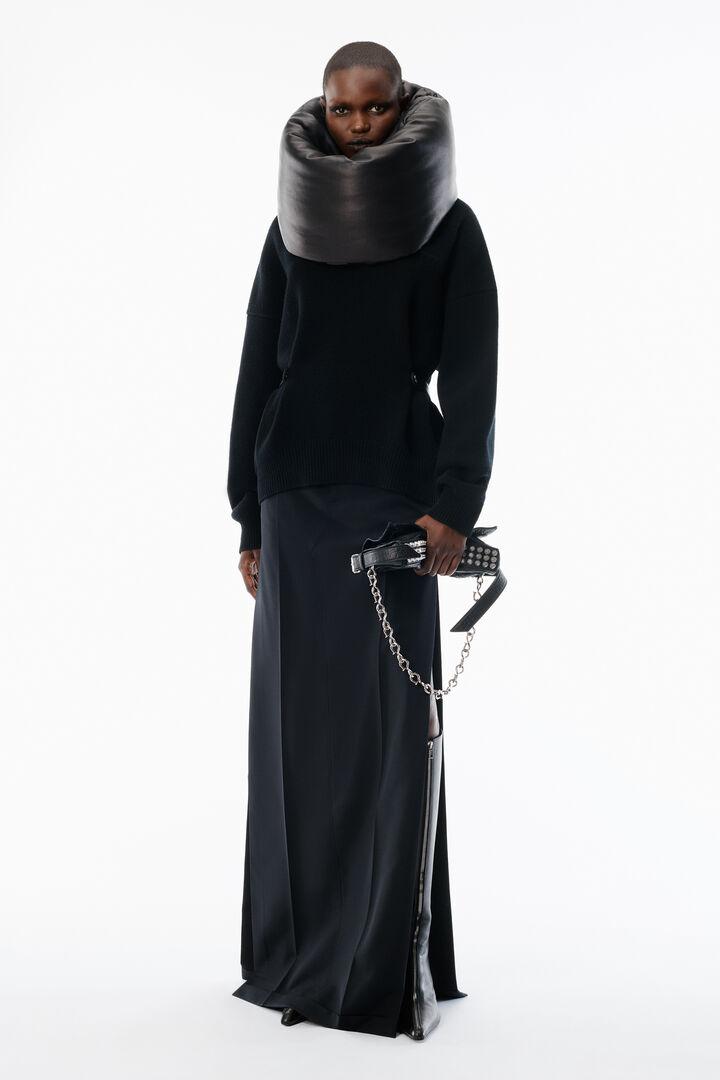 Chân váy maxi cắt may vừa eo