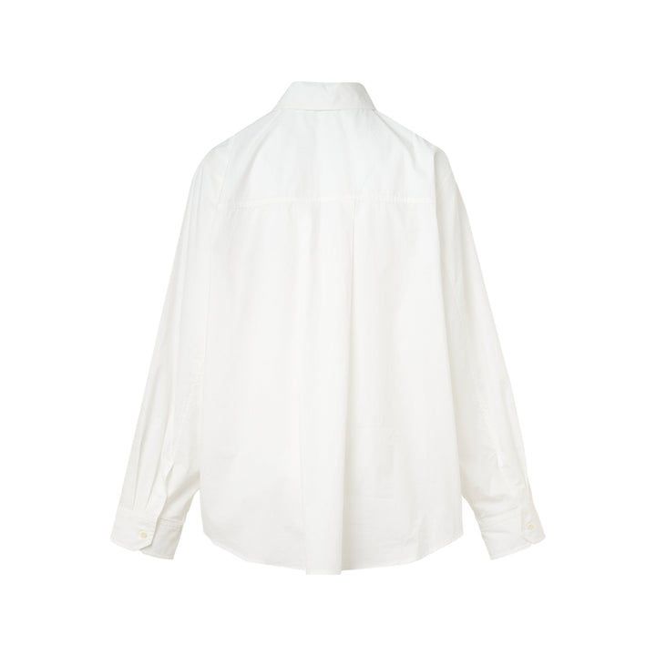 Áo Sơ Mi Oversized Vẽ Ch Ddanji Phía Sau Có Đuôi