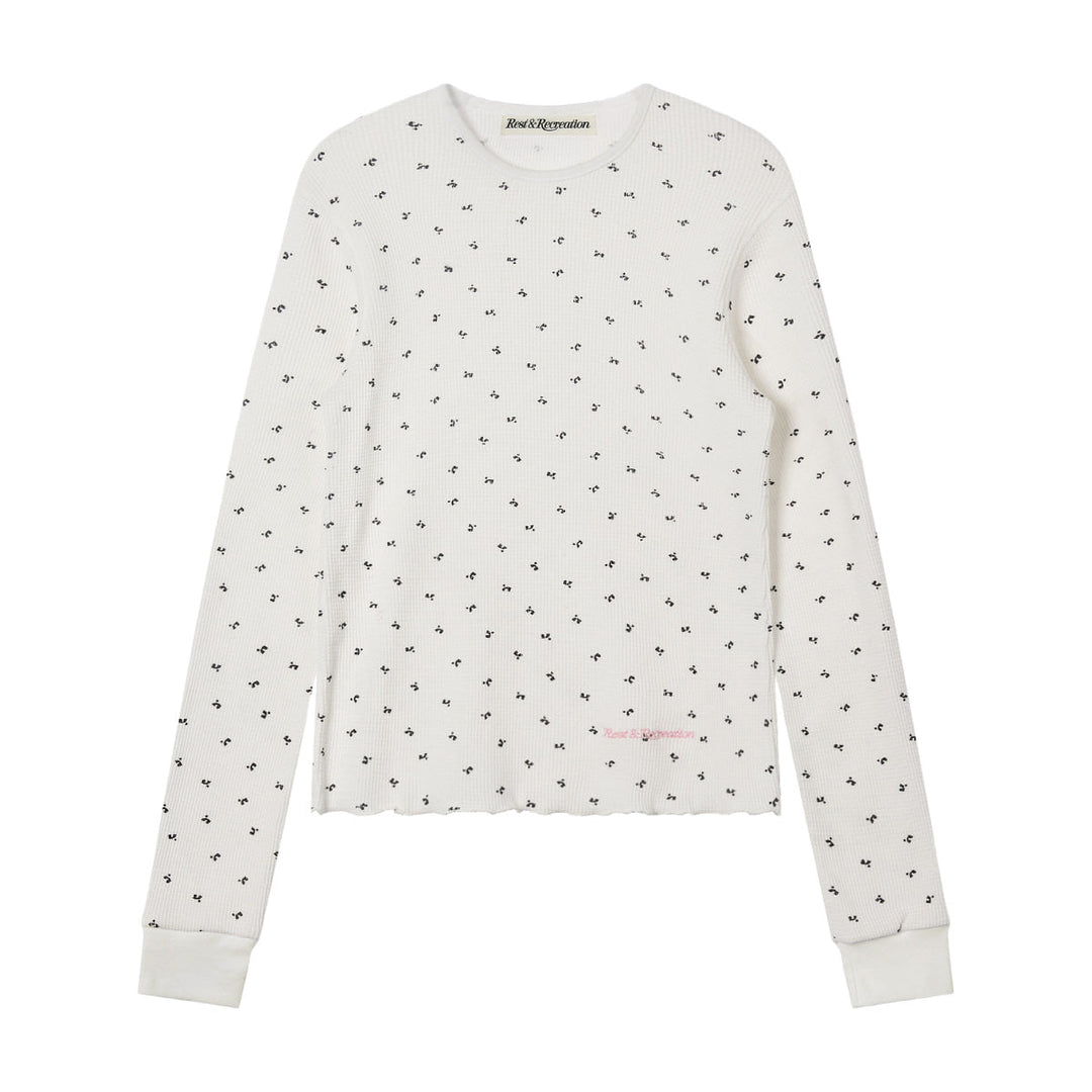 Logo Pattern Waffle Top