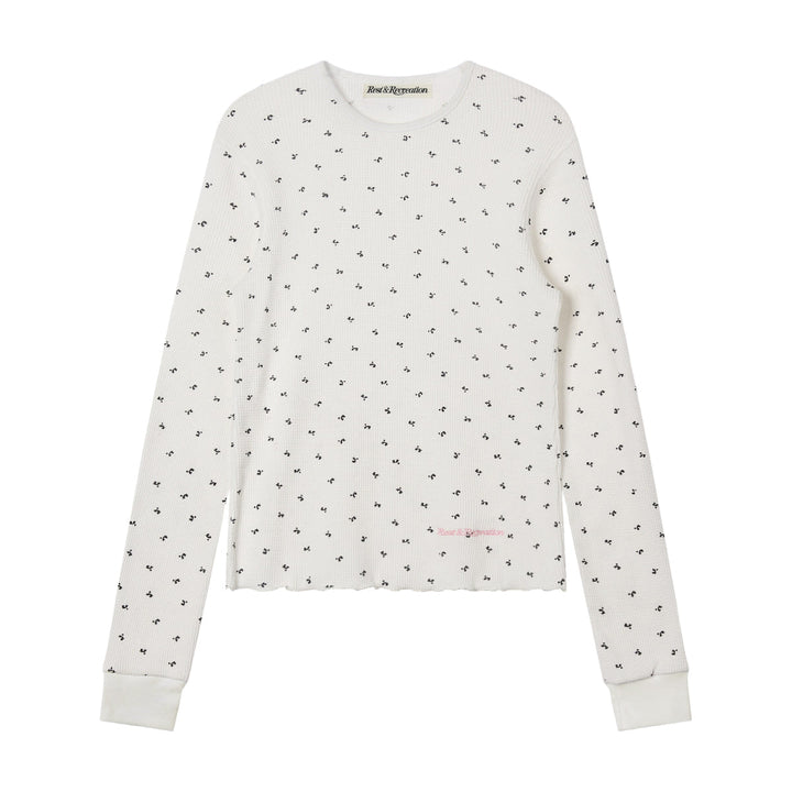 Logo Pattern Waffle Top