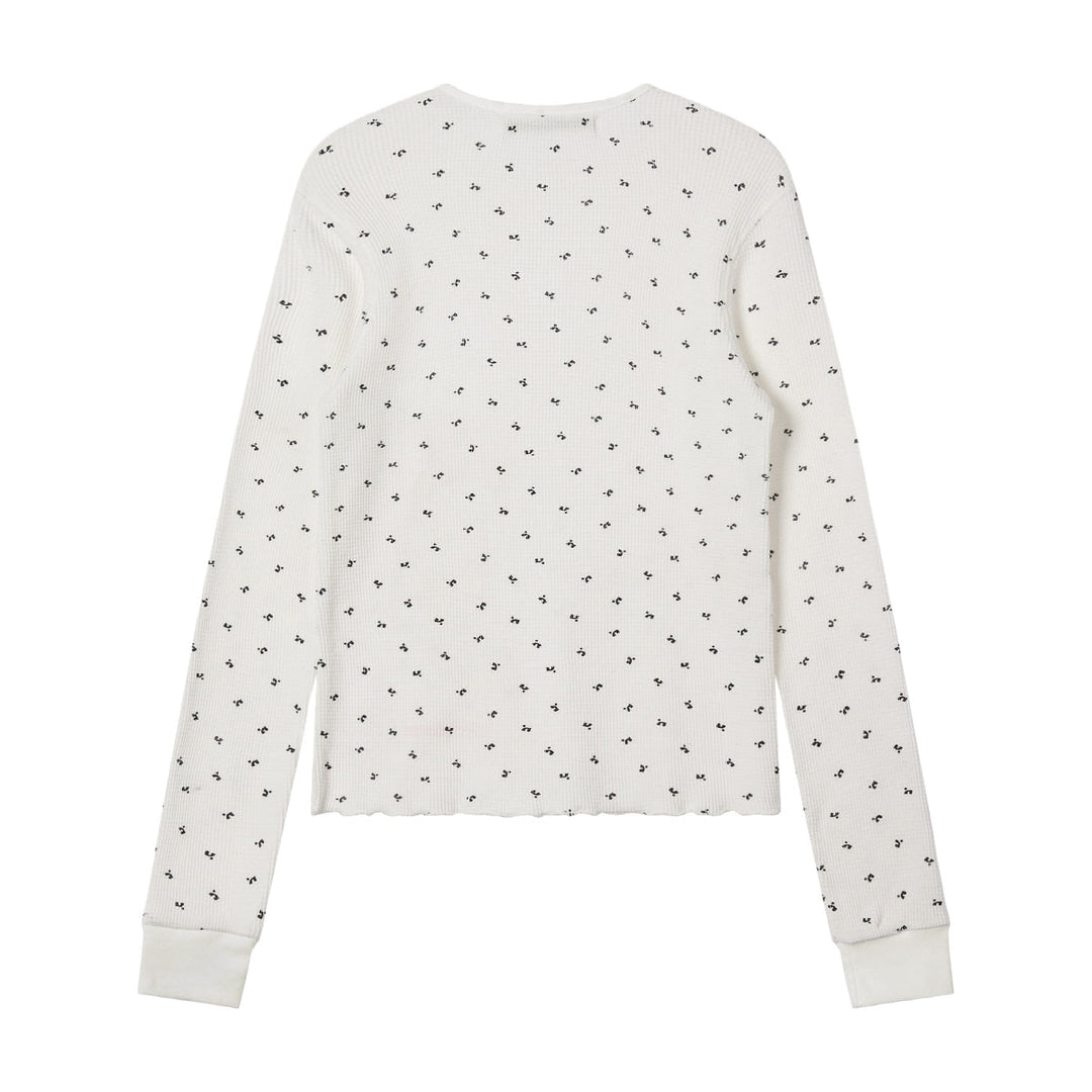 Logo Pattern Waffle Top