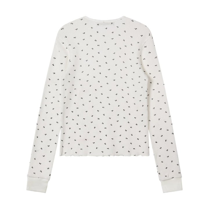 Logo Pattern Waffle Top
