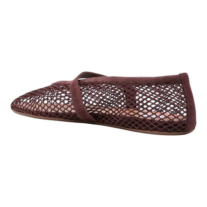 Club21 - ALAIA - Ballet Flats Mesh Suede - FLAT SHOES - Burgundy