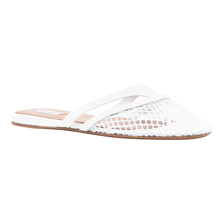 Club21 - ALAIA - Fishnet Mules - FLAT SANDALS - White