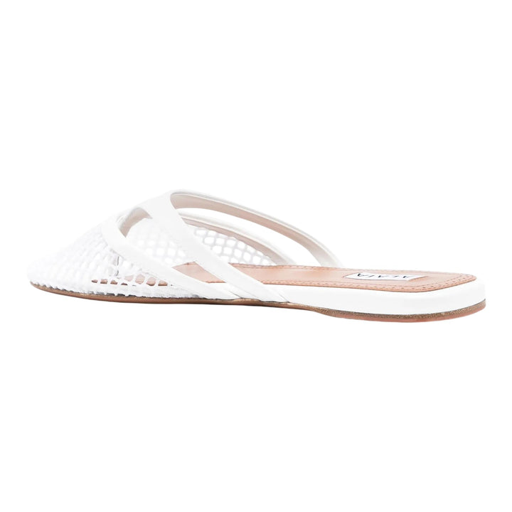 Club21 - ALAIA - Fishnet Mules - FLAT SANDALS - White