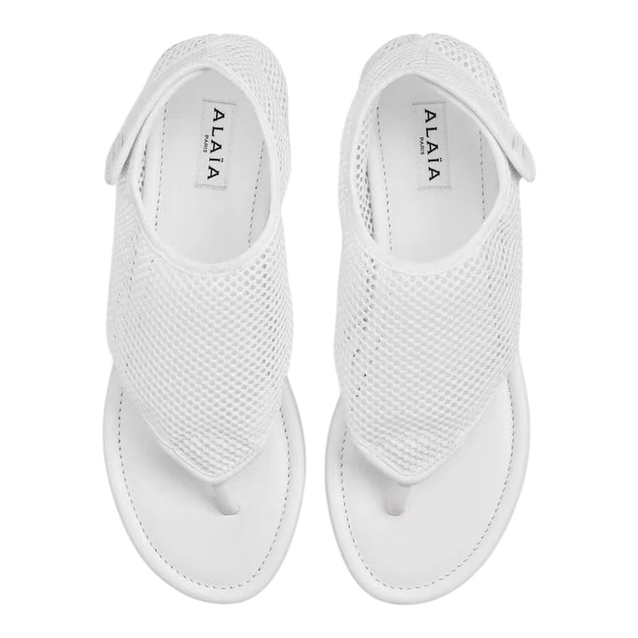 Club21 - ALAIA - Tong Sandals Mesh - FLAT SANDALS - White