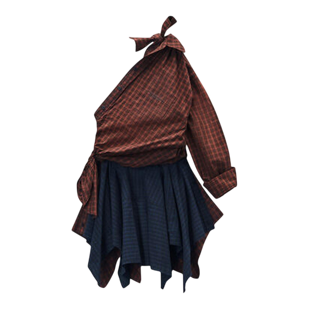 Club21 - Alexander Wang - Asymmetric Deconstructed Minidress - DRESSES - Checks
