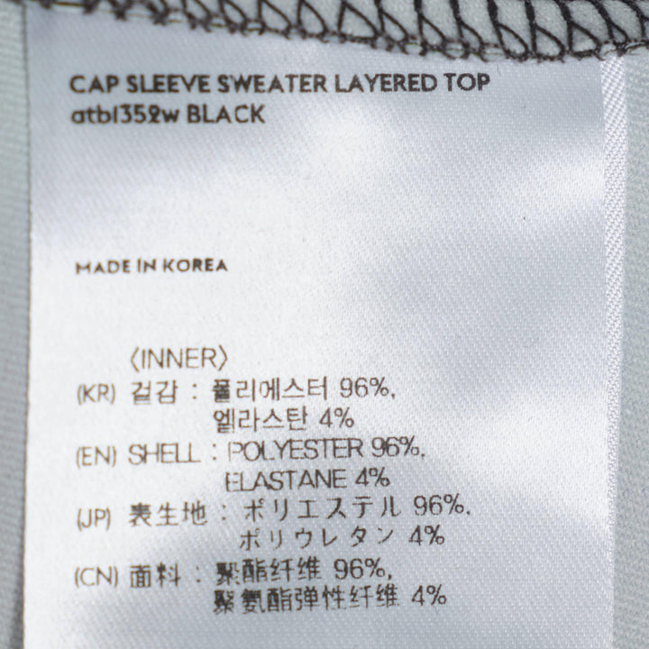 Club21 - Andersson Bell - Cap Sleeve Sweater Layered Top - KNIT TOPS - Black