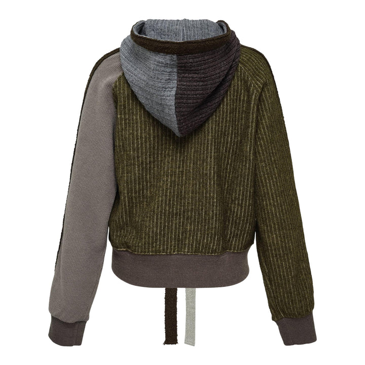 Club21 - Andersson Bell - Color Blocked Knit Hoodie Zip - SWEATERS - Green