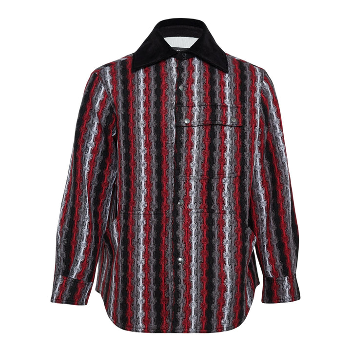 Club21 - Andersson Bell - Knitted Stripe Shirt - SHIRTS - Red