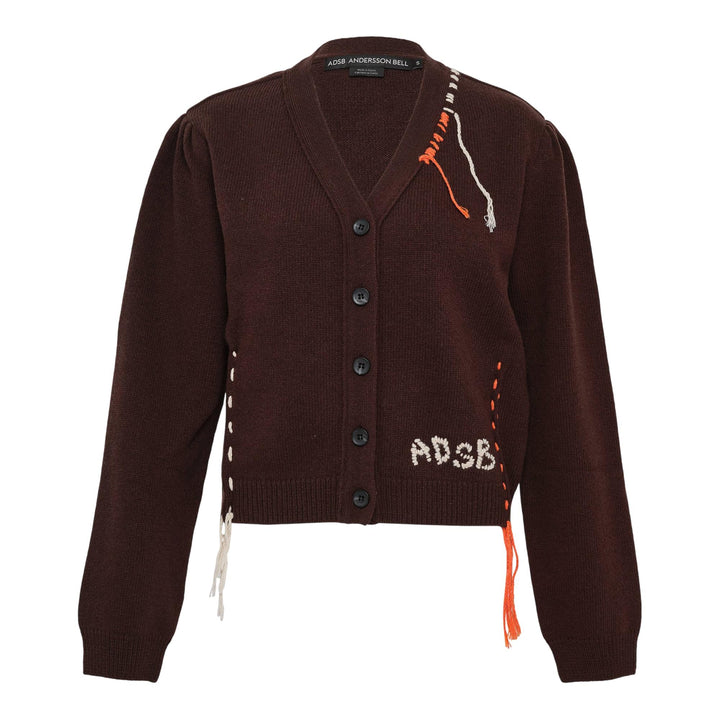 Club21 - Andersson Bell - Morgan Hand Stitched Knit Cardigan - CARDIGANS - Brown