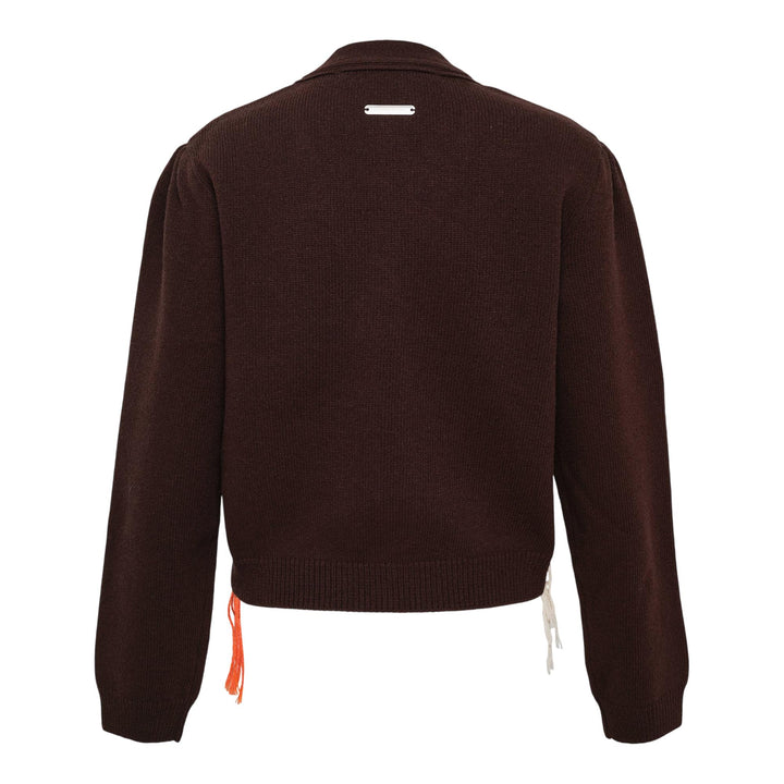 Club21 - Andersson Bell - Morgan Hand Stitched Knit Cardigan - CARDIGANS - Brown