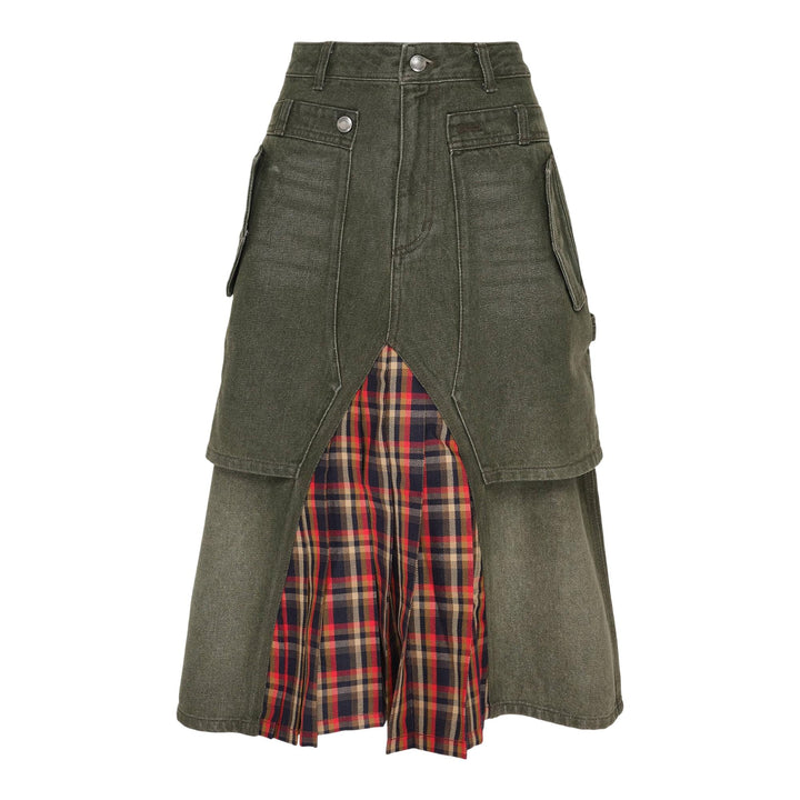 Club21 - Andersson Bell - Raptor Layered Pleats Skirt - SKIRTS - Green