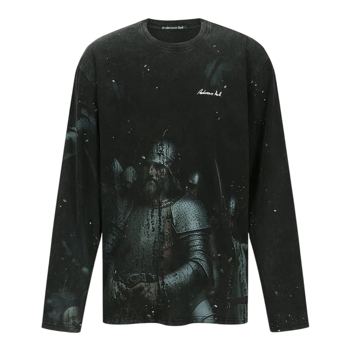 Club21 - Andersson Bell - Unisex Knight Printed Long Sleeve Tee - TEES - Charcoal