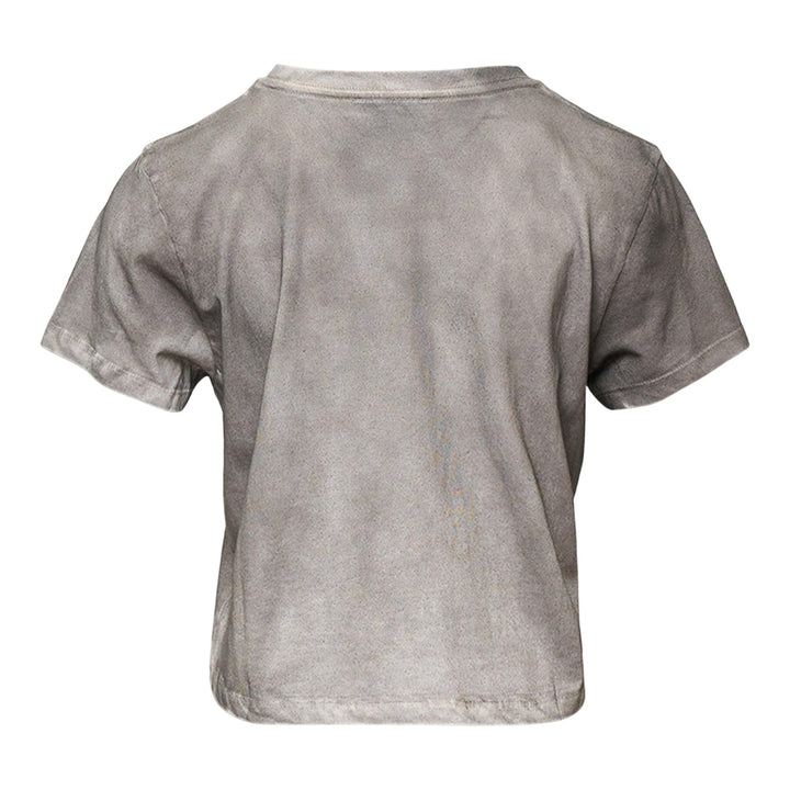Club21 - Ashley Williams - Washed Grey Cropped T-Shirt - TEES - Grey