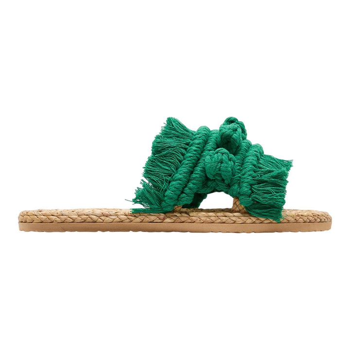 Club21 - BAANSTRAW - Macrame Slippers - SANDALS - Green