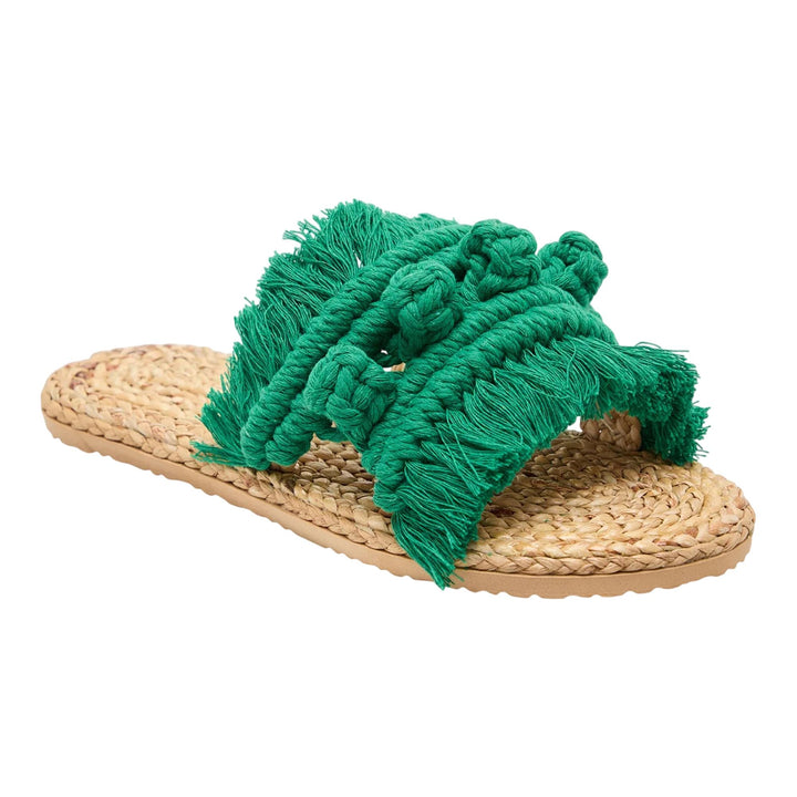 Club21 - BAANSTRAW - Macrame Slippers - SANDALS - Green