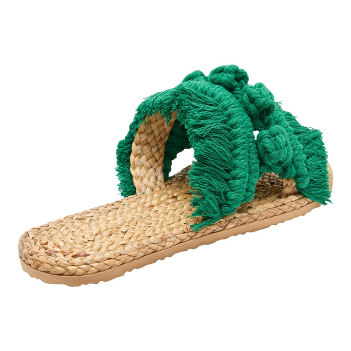 Club21 - BAANSTRAW - Macrame Slippers - SANDALS - Green