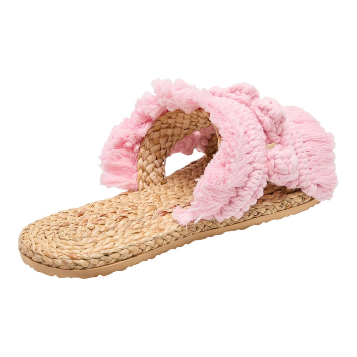 Club21 - BAANSTRAW - Macrame Slippers - SANDALS - Pink
