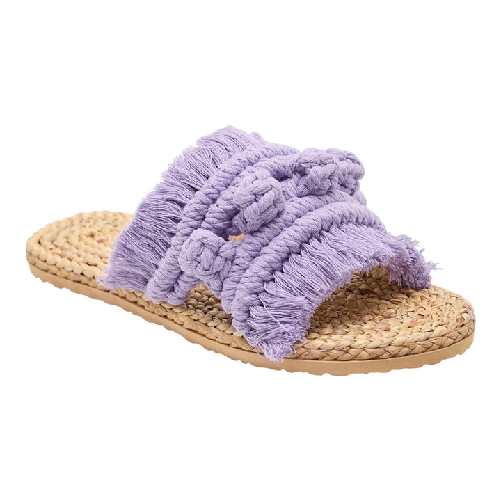 Club21 - BAANSTRAW - Macrame Slippers - SANDALS - Purple