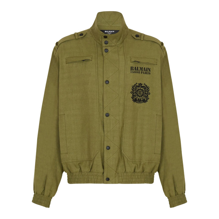 Club21 - Balmain - Cotton Aviator Bomber Jacket - BLOUSON - Green