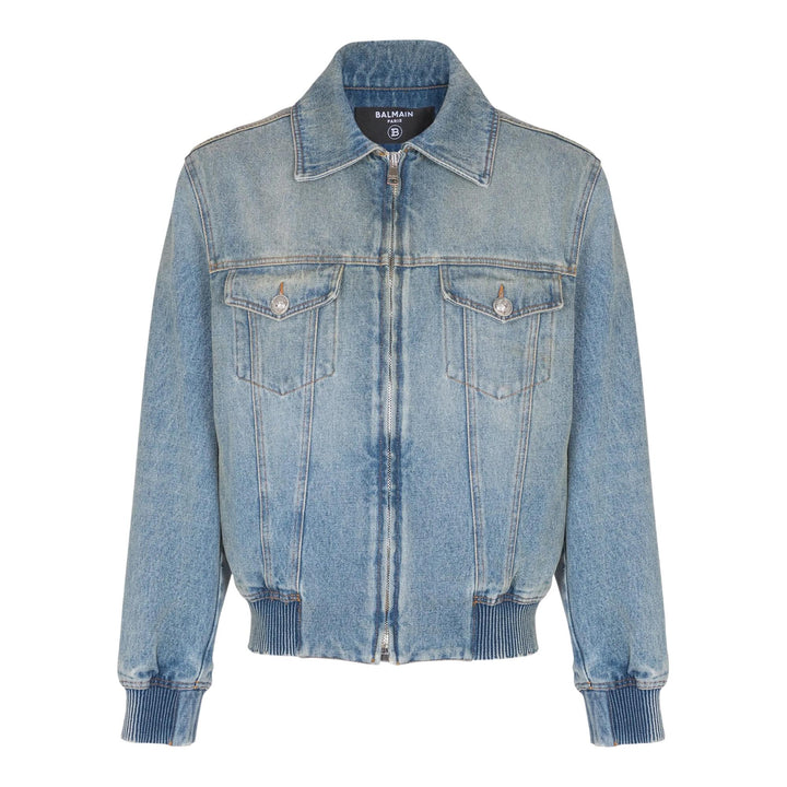 Club21 - Balmain - Denim Jacket Wchain Liningblue - BLOUSON - Denim