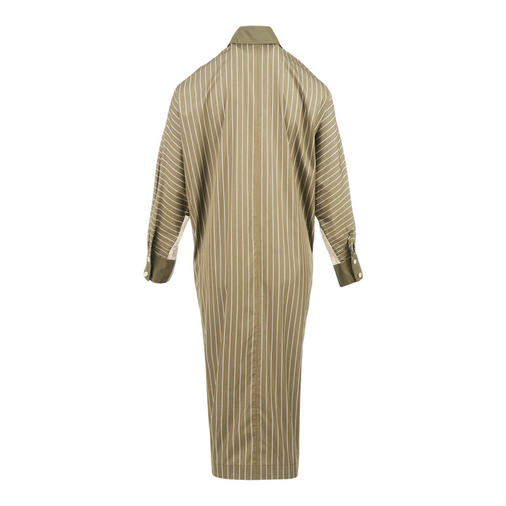 Club21 - Biyan - Cotton Print Mid Length Long Sleeve Dress - DRESSES - Off-White