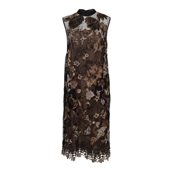 Club21 - Biyan - Embroidered And 3D Dot Tulle Dress - WOVEN DRESSES - Black