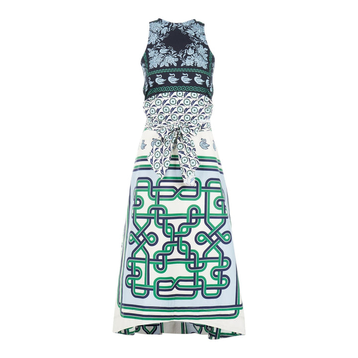 Club21 - Biyan - Mix Cotton Print Halter Midi Dress - DRESSES - Blue