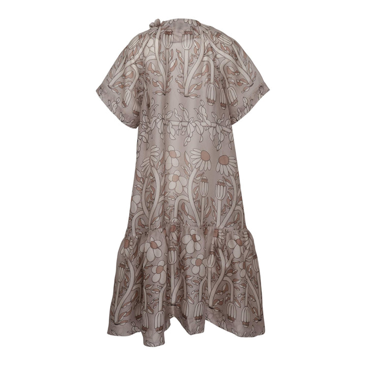 Club21 - Biyan - Organza Silk Print Midi Dress - WOVEN DRESSES - Beige
