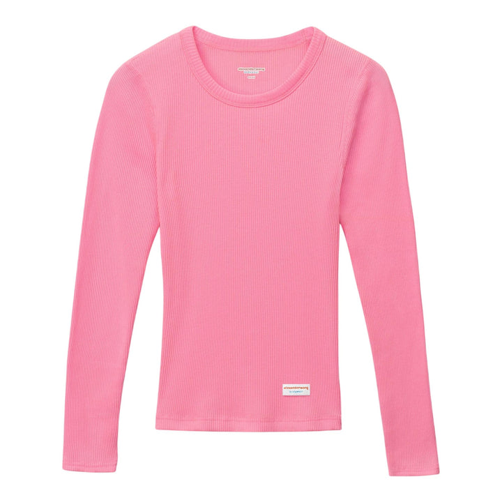 Club21 - Bodywear by Alexander Wang - Long Sleeve Crewneck Tee - KNIT TOPS - Pink