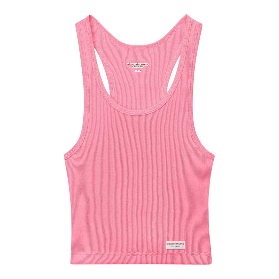 Club21 - Bodywear by Alexander Wang - Womens Cropped Classic Racer Tank - TANK TOPS - Pink