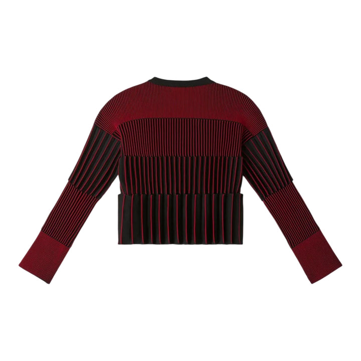 Club21 - CFCL - Accordion Cropped Cardigan - CARDIGANS - Maroon