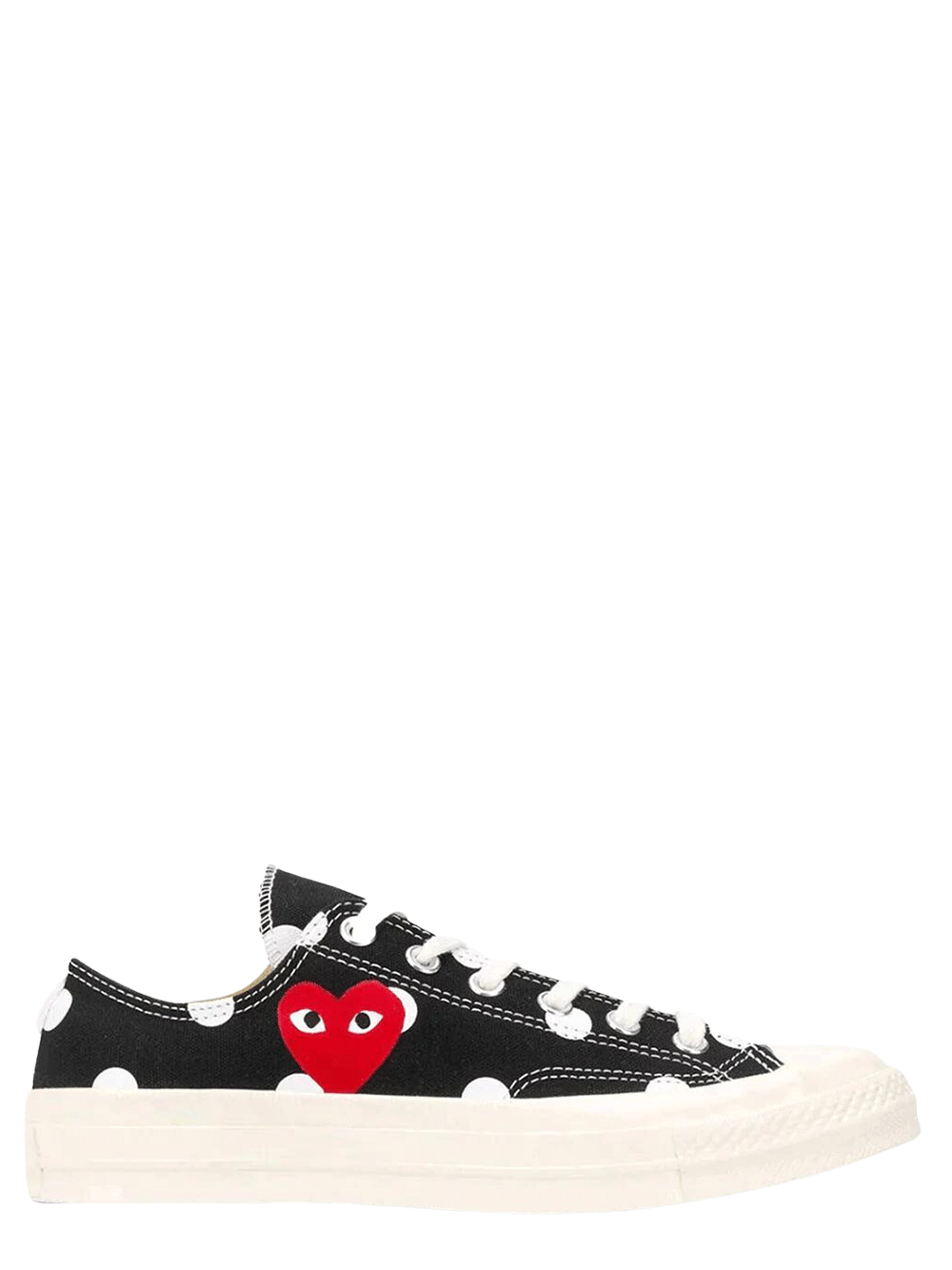 Comme des garcons converse sale polka dots