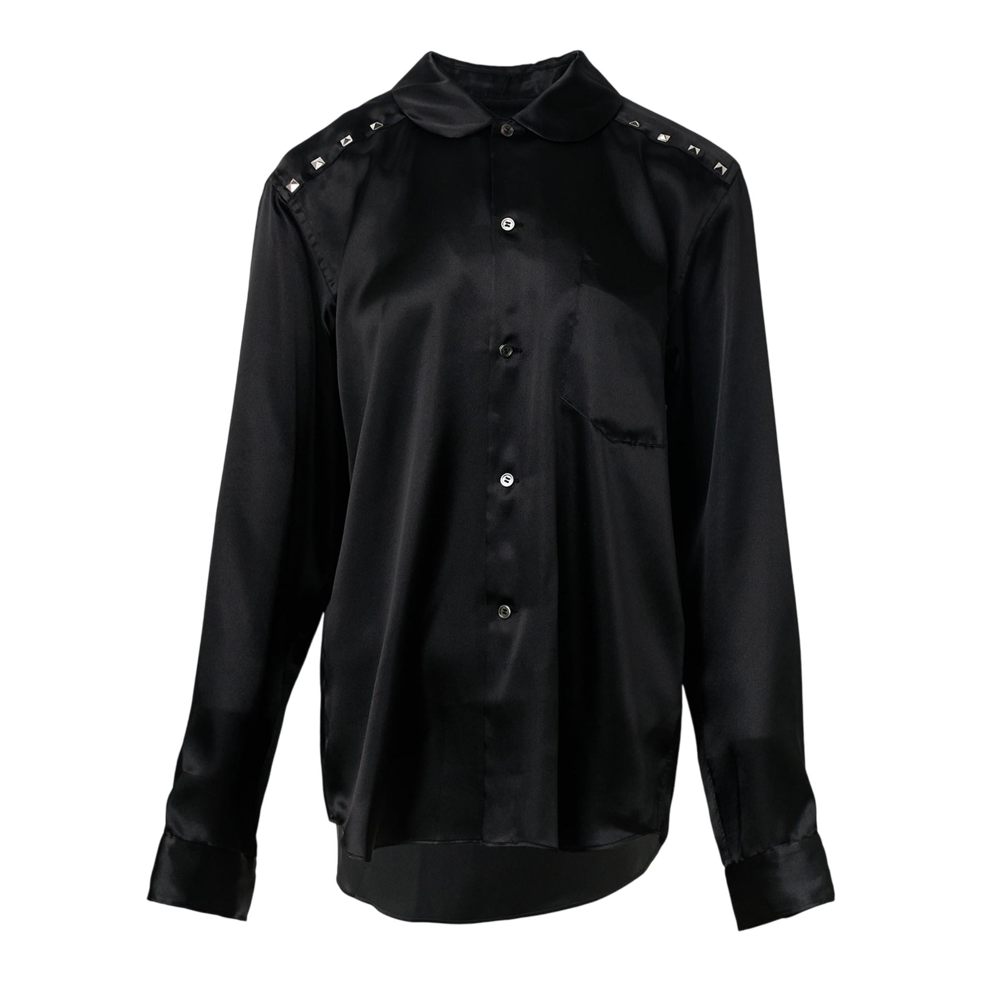 Satin Studs Long Sleeve Shirt