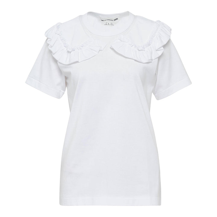 Club21 - COMME des GARCONS GIRL - Frilled Collar T-Shirt - TEES - White