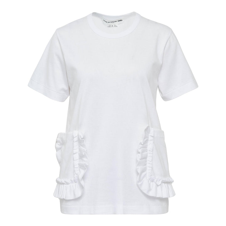 Club21 - COMME des GARCONS GIRL - Frilled Pocket T-Shirt - TEES - White