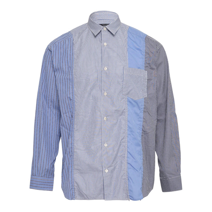Club21 - COMME des GARCONS HOMME - Cotton Stripe Mix Shirt - SHIRTS - Blue