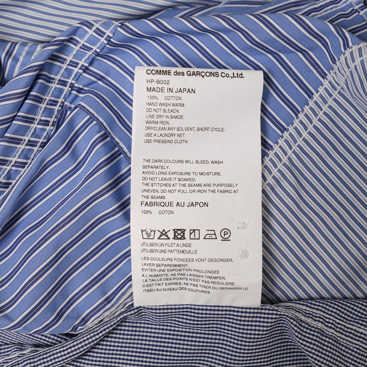 Club21 - COMME des GARCONS HOMME - Cotton Stripe Mix Shirt - SHIRTS - Blue