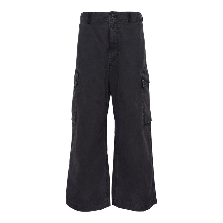 Club21 - COMME des GARCONS HOMME - Cotton Worsted Uneven Oxford Pants - PANTS - Black