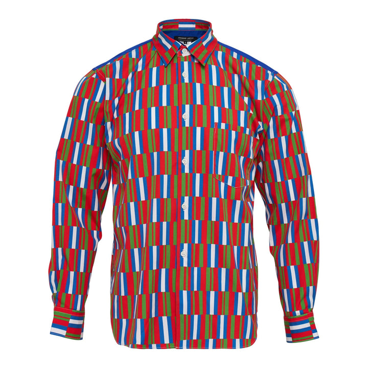 Club21 - COMME des GARCONS HOMME DEUX - Cotton Broad Printed Long Sleeve Shirt - SHIRTS - Multi