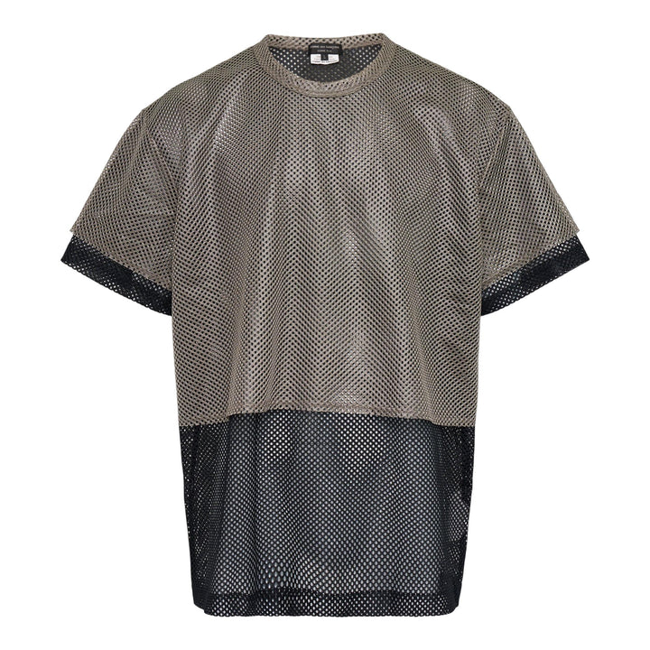 Club21 - COMME des GARCONS HOMME PLUS - Polyester Mesh Coloured Long Sleeve T-Shirt - TEES - Khaki
