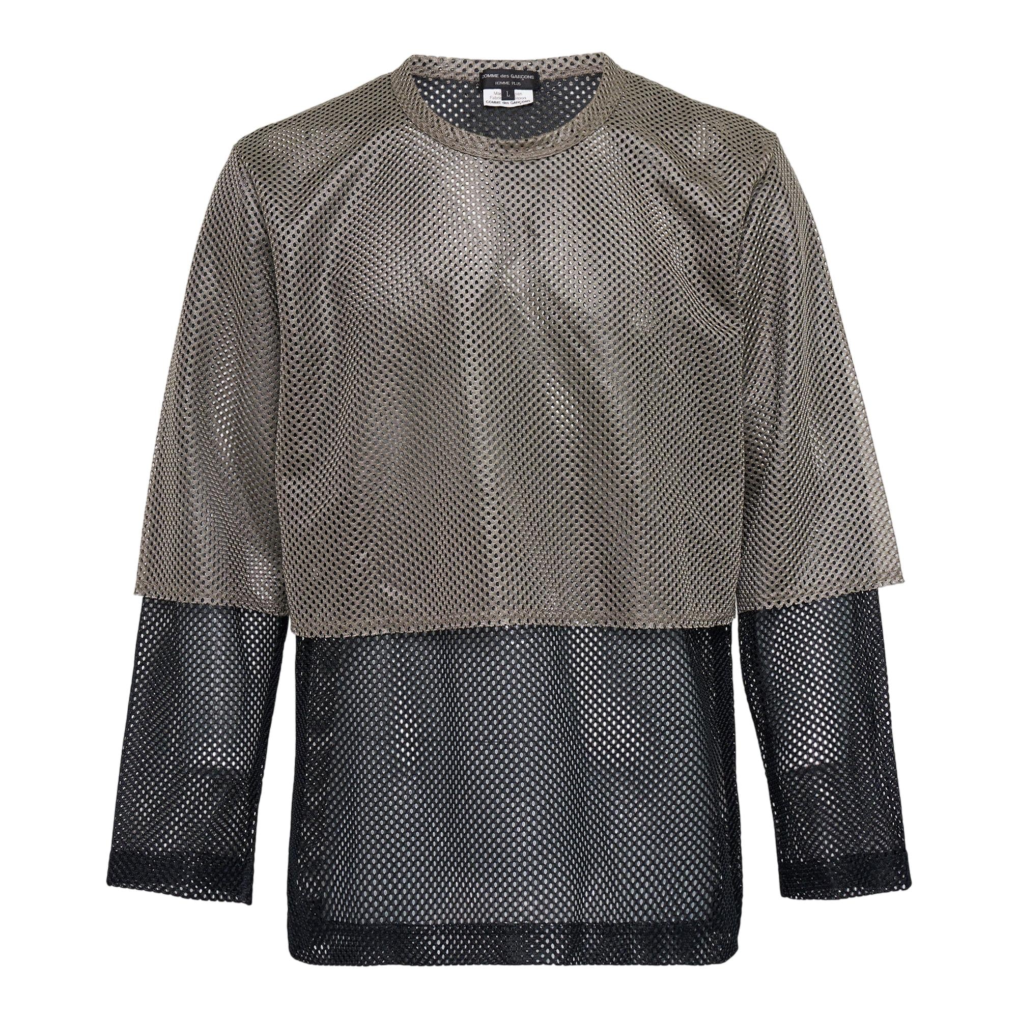 Polyester Mesh Coloured Long Sleeve T-Shirt –