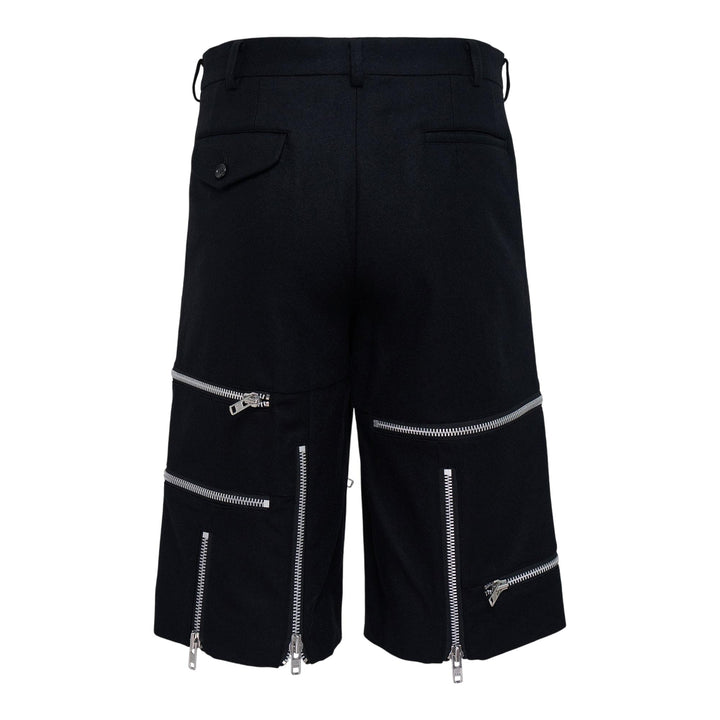 Club21 - COMME des GARCONS HOMME PLUS - Wool/Nylon Flannel Zippered Pants - PANTS - Black