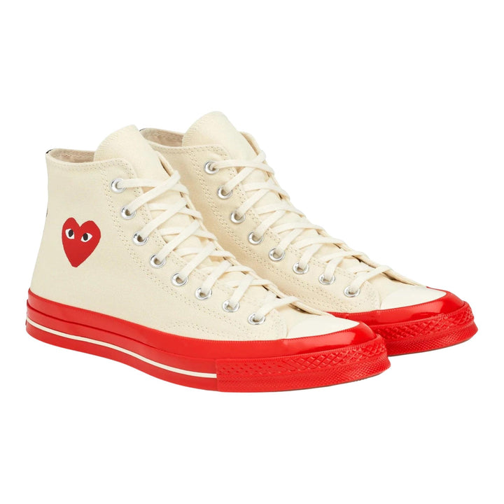 PLAY Comme des Gar??ons High Cut Converse Chuck Taylor White 2