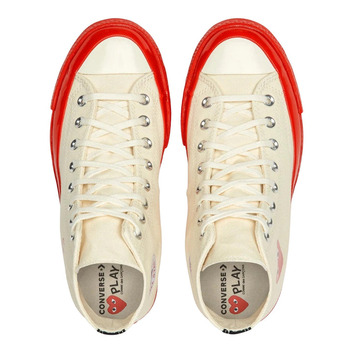 PLAY Comme des Gar??ons High Cut Converse Chuck Taylor White 4